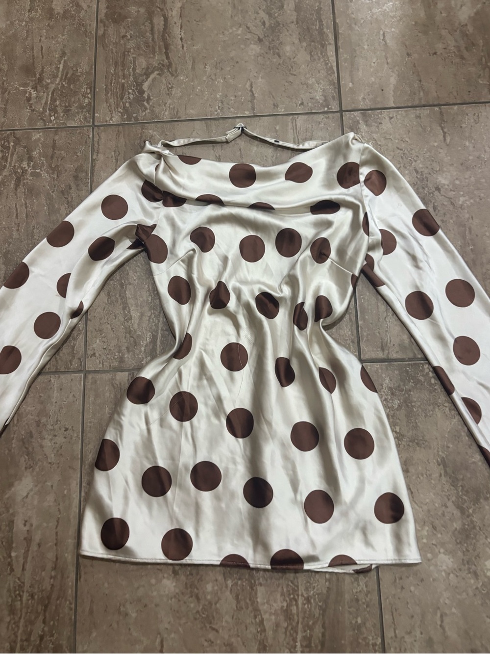 Free People Tigre satin polka dot mini dress